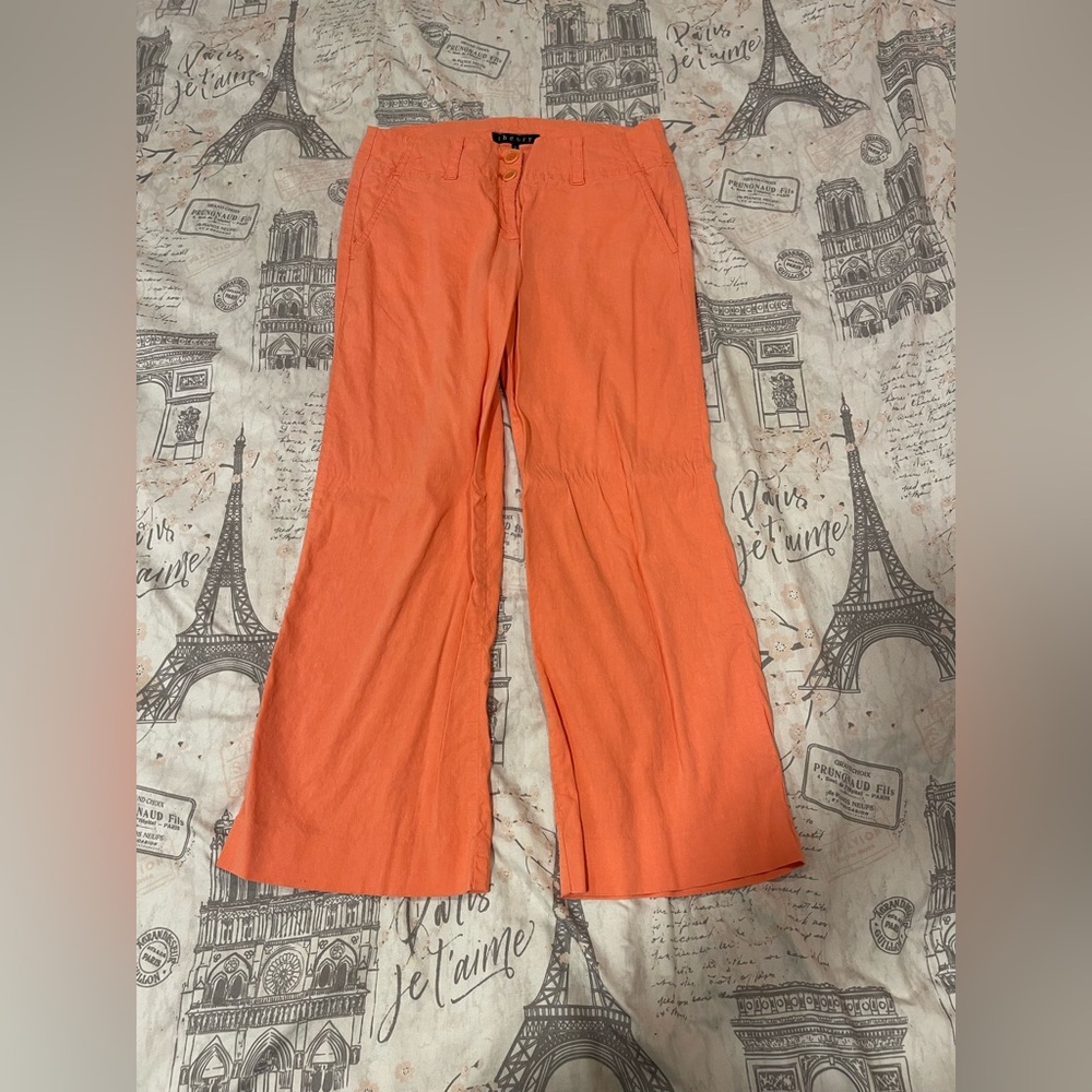 Theory size 2 orange cropped pants